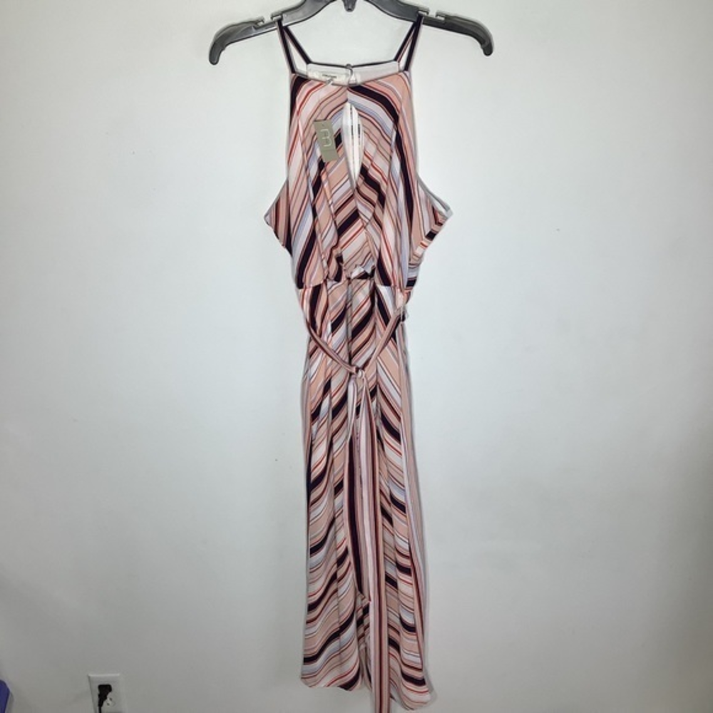 Maurices Womens Spaghetti Strap Striped Asymmetrical Dress Size M NWT.